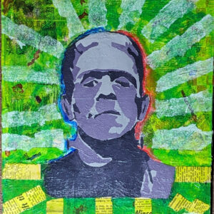 Frankenstein in Green, Purple and Grey