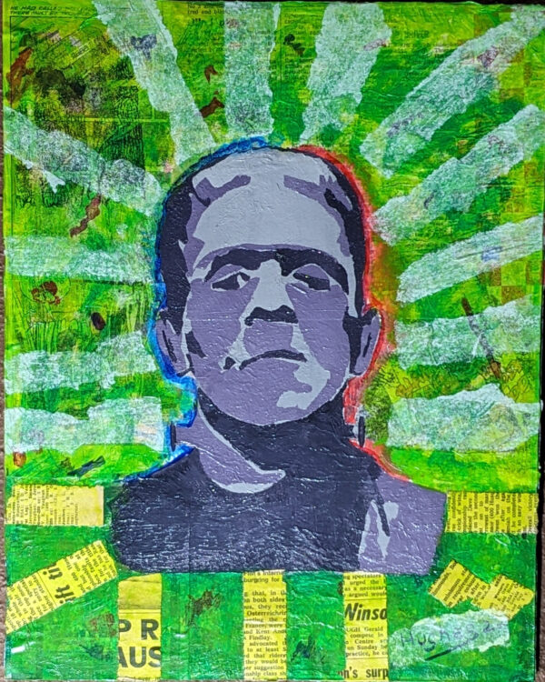 Frankenstein in Green, Purple and Grey