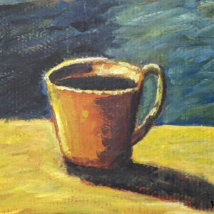 Cup Of Joe - Expressionist Painting on cardboard