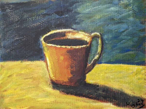 Cup Of Joe - Expressionist Painting on cardboard